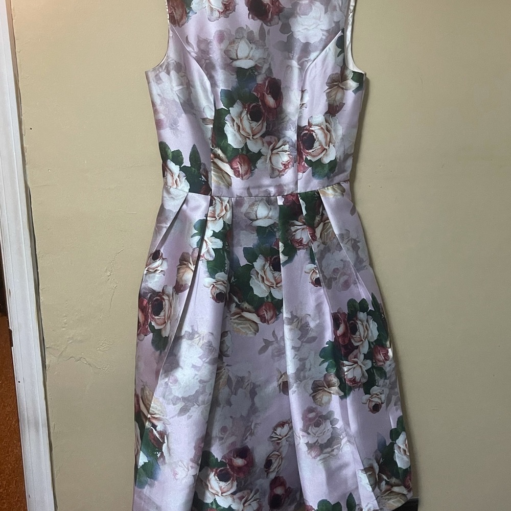 Fit and Flare pleated dress with pockets